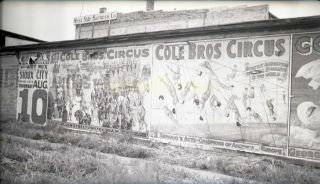 Cole Bros Posters / Billboards - Sioux City Iowa - Vintage Circus Negative