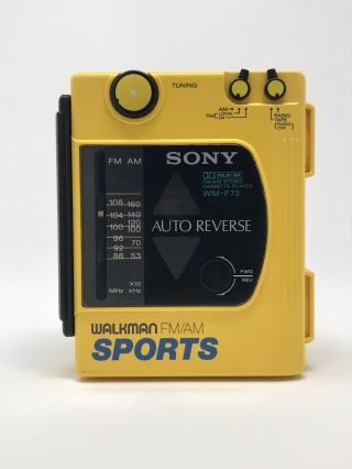 Vintage Sony Wm F63 / F73 Sports Walkman Fm/am Stereo Cassette Player Well