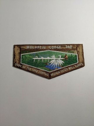 Oa Bsa 2018 Central Region Chief - Wulapeju Lodge Patch - White Tomahawk