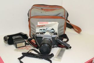 Vintage Asahi Pentax K1000,  W/ Promaster Ft1700 Flash,  35mm Film,  55mm Lens