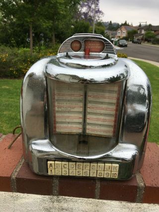 Vintage Seeburg 100 Jukebox Counter Top Selector No Key Cord Cut