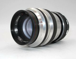 Vintage Heinz Kilfitt Kilar 150mm F3.  5 C Lens For M39 Ltm & Hassy 1000f - 1600f