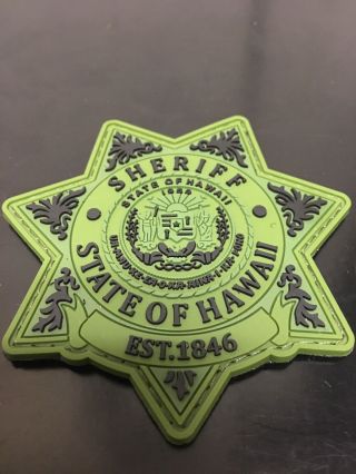 Hawaii Sheriff Pvc Morale Patch (green)