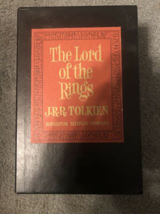 Vtg 1965 2nd Edition Lord Of The Rings Tolkien Trilogy Slipcase Box Set W Maps