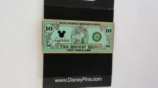 Disney 2008 Pin - The Mickey $10 Dollar Bill Figment As Alexander Hamiton