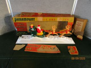 Vintage Paramount Santa Reindeer Sled