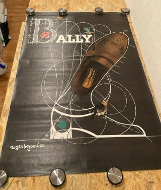 Affiche Originale - Poster Bally Chaussures - Signé Roger Bezombes - Vintage