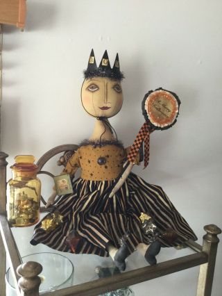 Vtg Style Halloween Witch Doll For Bethany Lowe Designed By Kim Koehler,  W/tag