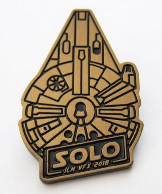 Millennium Falcon Star Wars Solo Lucasfilm Ilm Vfx Cast & Crew Disney Pin