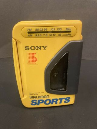 Sony Walkman Sports Radio Cassette Player Yellow Sony Retro Vintage Sh5