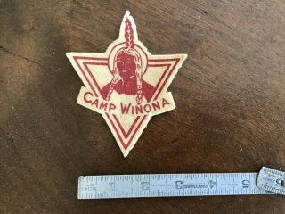 Old Camp Winona Felt Patch Probably From 1930’s