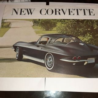 4 Vintage 1963 Chevrolet Corvette Sales Brochures