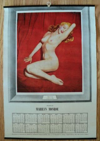 Marilyn Monroe 1959 Vintage 16 " Calendar Australia Pinup Litho Photo