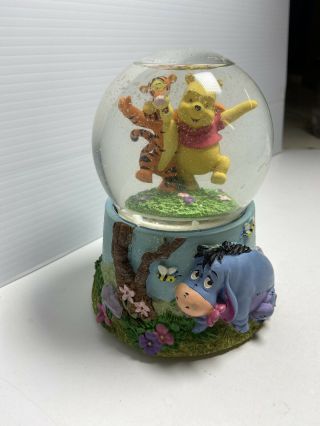 Disney Winnie The Pooh And Tigger Eeyore Musical Music Snow Globe Kcare