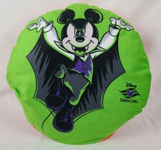 Disney Cruise Lines Halloween Pillow 16 " Mickey Mouse Prepare To Be Scared