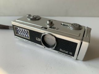Vintage Franke & Heidecke Rollei 16 Spy Camera Carl Zeiss 25mm F2.  8 Lens W/strap