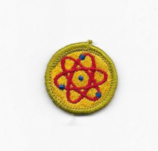 Atomic Energy 1964 - 1971 Type G Cloth Back Merit Badge Boy Scout Bsa