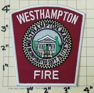 Westhampton (ma) Fire Department Patch