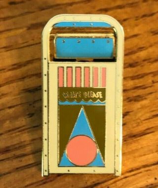 Disneyland Small World Waste Please Trash Can Cast Exclusive L.  E.  Hinged Lid Pin