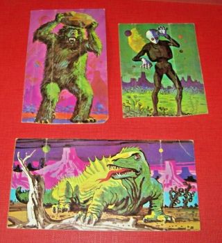 Vintage 1966 Mattel Lost In Space Switch N Go Cardboard Cutouts Chariot Monsters