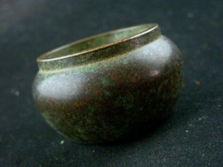 Special Antique Chinese Ming Dy Bronze Small Incense Burner A107