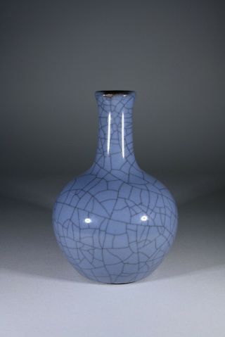 Vintage Chinese Ge Ware Blue Vase