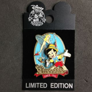 Walt Disney Pinocchio Blue Fairy Jiminy Cricket Limited Edition Le 2000 Pin