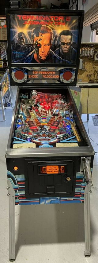 Terminator 2 Pinball Machine Williams Coin Op Arcade Leds