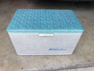 Vintage Hawthorne Cronstroms Western Field Metal Cooler Ice Chest Cushion Top