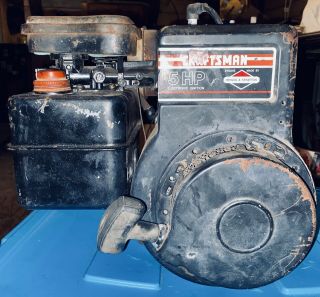 Vintage Briggs & Stratton 5hp Horizontal Shaft Engine Runs