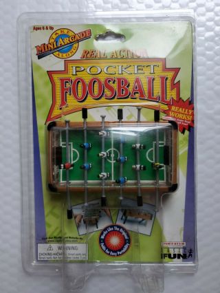 Mini Arcade Pocket Foosball 1997 Basic Fun Vintage Collectible