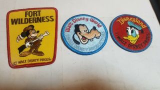 Vintage Patch Disneyland Walt Disney Productions Donald Duck Goofy Mickey