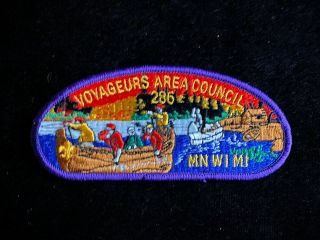 Bsa Voyageurs Area Council Shoulder Patch Minnesota Wisconsin Michigan