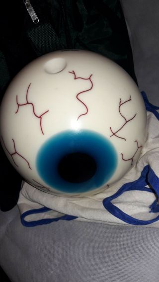 , Ebonite Bloodshot Eyeball Bowling Ball,  14 Lbs. ,  W/bag,  Buffer,  Vintage