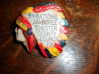 Boy Scout 5th National Jamboree Chester County Council Pa Neckerchief Slide