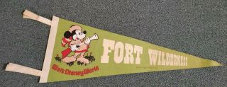 Rare Vintage Walt Disney World Fort Wilderness Pennant