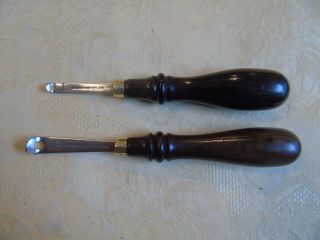Vintage Leather Tools 2 C.  Rosecrans Bissonette Edgers 1,  5