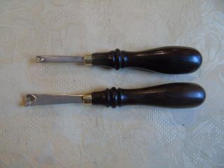 Vintage Leather Tools 2 C.  Rosecrans Bissonette Edgers 1,  5 2