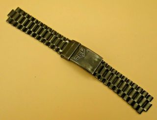 Vintage Bracelet For Heuer Black Pvd.  18 Mm At Ends