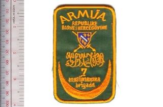 Bosnia & Herzegovina Army 7th Muslimanska Brigade Sleeve Patch 7th Muslimanska B