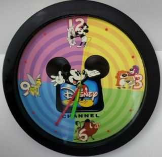 Disney Channel Mickey Mouse Battery Operated Collectible Wall Clock 11 1/2 "