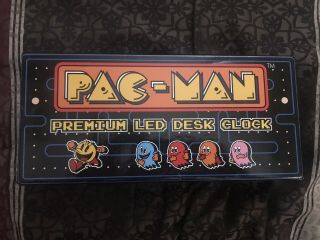 Pac - Man Collectable Premium Led Desk Clock Limited Edition