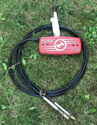 Vintage Kaminic Fond Du Lac Wis Boat Outboard Remote Control Throttle Box Cable