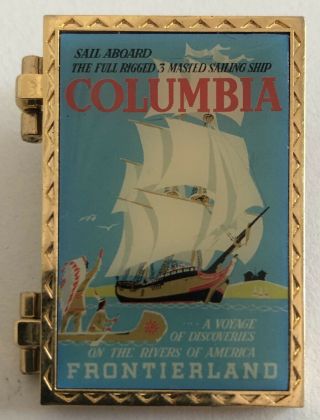 Columbia Sailing Ship Peter Pan Captain Hook Disney Dlr Attraction Poster Pin Le