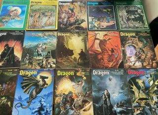 Vintage D&d - Dragon Monthly Adventure Role - Playing - 15 Issues Dungeons & Dragons