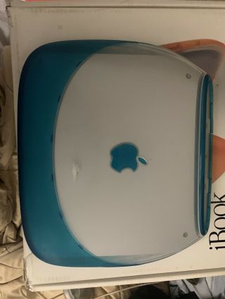 Vintage Apple Ibook G3 Blue Clamshell 576mb 366 Mhz Good /ok