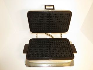 Vintage Toastess Waffle Maker Iron Model 551 Panini Grill Beige & Cord 2