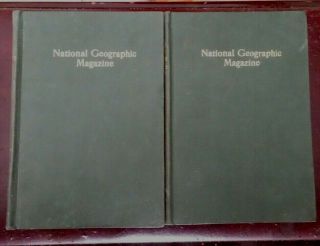 Vintage Full Year 1908 Vol.  19 1 & 2 National Geographic Bound Volumes