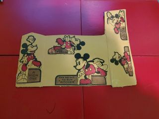 5 Vintage 1934 Post Toasties Cereal Box Cut - Outs Walt Disney Mickey Mouse