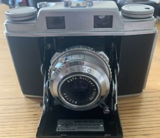 • Ansco Regent Vintage 35mm Rangefinder Camera Agfa Solinar 3.  5 50mm Lens 2